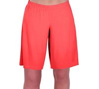 EyeCatch Star Ladies Jersey Relaxed Comfort Elasticized Flexi Stretch Womens Shorts Plus Sizes Neon Orange Size 20/22