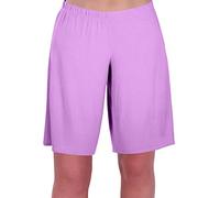 EyeCatch Star Ladies Jersey Relaxed Comfort Elasticized Flexi Stretch Womens Shorts Plus Sizes Purple Size 16/18