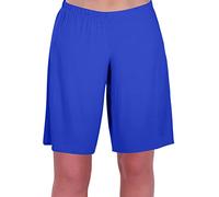 EyeCatch Star Ladies Jersey Relaxed Comfort Elasticized Flexi Stretch Womens Shorts Plus Sizes Royal Blue Size 12/14