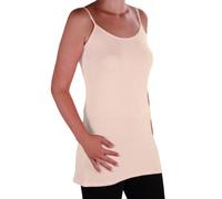 EyeCatch TM - Angelique Womens Strappy Cami Top Ladies Plus Size Long Camisole Vest Cream Size 20