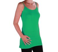 EyeCatch TM - Angelique Womens Strappy Cami Top Ladies Plus Size Long Camisole Vest Jade Green Size 20
