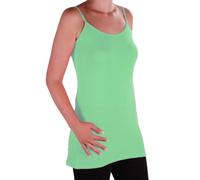 EyeCatch TM - Angelique Womens Strappy Cami Top Ladies Plus Size Long Camisole Vest Mint Green Size 20