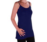 EyeCatch TM - Angelique Womens Strappy Cami Top Ladies Plus Size Long Camisole Vest Navy Size 22-24