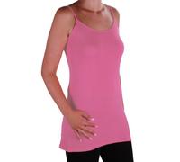 EyeCatch TM - Angelique Womens Strappy Cami Top Ladies Plus Size Long Camisole Vest Pink Size 18