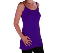 EyeCatch TM - Angelique Womens Strappy Cami Top Ladies Plus Size Long Camisole Vest Purple Size 22-24