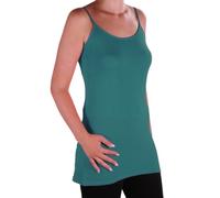 EyeCatch TM - Angelique Womens Strappy Cami Top Ladies Plus Size Long Camisole Vest Teal Size 16