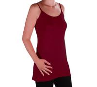EyeCatch TM - Angelique Womens Strappy Cami Top Ladies Plus Size Long Camisole Vest Wine Size 18
