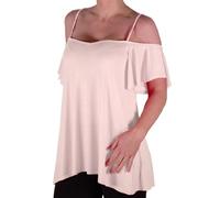 EyeCatch TM - Cherie Womens Off-The-Shoulder Strappy Cami Vest Ladies Cold Shoulder Fashion Swing Top Cream Size 10