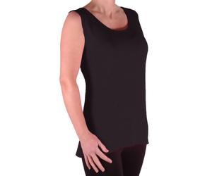 EyeCatch TM - Virginia Womens Cami Top Ladies Plus Size Long Camisole Vest Black Size 16/18