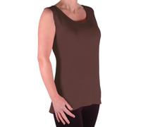 EyeCatch TM - Virginia Womens Cami Top Ladies Plus Size Long Camisole Vest Brown Size 30/32