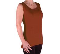 EyeCatch TM - Virginia Womens Cami Top Ladies Plus Size Long Camisole Vest Rust Size 12/14