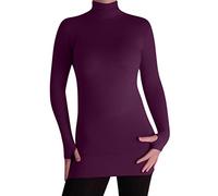 EyeCatch TM - Womens Cher Lightweight Stretch Polo Neck (Medium/Large, Purple)