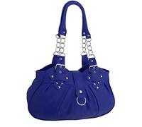 EyeCatchBags - Huron Faux Leather Womens Shoulder Bag Handbag New Cobalt Blue
