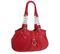 EyeCatchBags - Huron Faux Leather Womens Shoulder Bag Handbag New Red