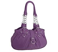 EyeCatchBags - Huron Faux Leather Womens Shoulder Bag Handbag Purple
