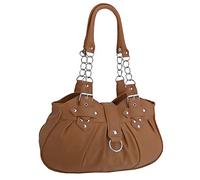 EyeCatchBags - Huron Faux Leather Womens Shoulder Bag Handbag Tan
