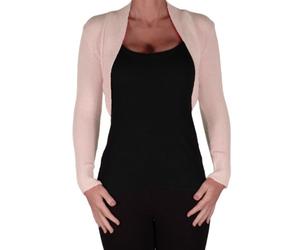 EyeCatchKnitwear - Lara Long Sleeve Knitted Bolero Shrug One Size Cream