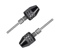 Eyech 2pc 2.35 mm Shank Three jaw Keyless Drill Chuck Collet Conversion Adapter Clamping range 0.3-3.4MM-Round Shank