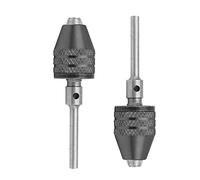 Eyech 2pc 3mm Shank Three jaw Keyless Drill Chuck Collet Conversion Adapter Clamping range 0.3-3.4MM-Round Shank