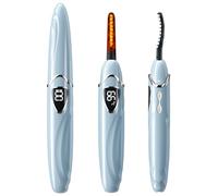 EYECURL Heated Eyelash Curler, S600 Heated Lash Curler, Accurate Temperature Control Electric Eyelash Curler Heated Curlers - Intelligent Power Off, Natural Makeup (Spa Blue/Silver, S600-148MM)