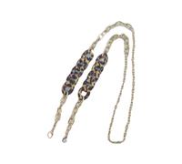 Eyeglass Chain 3 Pieces Leopard Print Acrylic Aluminum Chain Anti-Lost Mask Chain Headphone Accessory Chain Glasses Chain, D