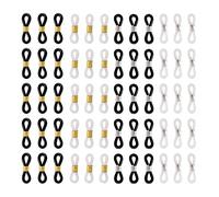 Eyeglass Chain Ends 100PCS Glasses Chain Loop Holder Silicone Eyeglass Chain Connector Adjustable Flexible Rubber Spring Strap Ends Holder Anti Slip Silicone Connector Holder Retainer for Sunglasses