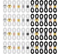Eyeglass Chain Ends Eyeglass Chain Loop Holder Silicone Eyeglass Connector (50 Pieces)
