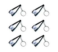 Eyeglass Cleaner Tool Eyeglass Cleaner Tool - Small Fingerprint Eraser 6 Pieces Spectacles Cleaner with Key Ring - Soft Cleaning Tool Eyeglass Accessories Without