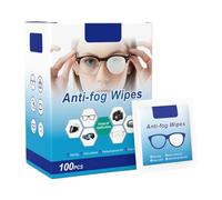 Eyeglass Cleaning Wipes 100 Pieces Individually Wrapped Pre-moistened Wipes Anti-Fog Cleaner For Glasses Quick Dry Cleaning Cloths For Office Travel Sport