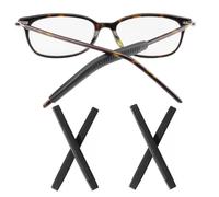 Eyeglass End Tips Silicone Eye Glasses Temple Tips Anti-Slip Elastic Comfort Glasses Retainers Eyeglass Replacement Temples Ear Sock Pieces Tube Sleeve for Plastic Eyeglass SunglassesBlack