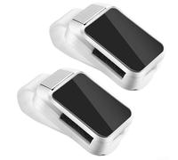 Eyeglass Holder Clip for Car Sun Visor Compact Sunglass Holder Designed to Prevent Scratches and Keep Glasses Within Easy Reach (White-2)