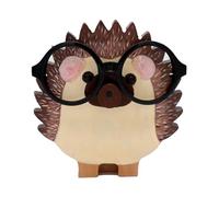 Eyeglass Holder Stand, Cute Animal Glasses Holder, Handmade Wooden Animal Eyeglass Display Stand Rack, Sunglasses Glasses Frame for Home, Office, Desk, Bedside Table(Hedgehogs)