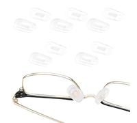 Eyeglass Nose Pad Covers, Silicone Slip-on Nose Pad for Glasses, Soft Eyeglass Repair Kit with Nose Piece Pads, Anti-Slip Eyewear Protective Covers Nose Bridge Pads(Clear,5 Pairs,L Size)