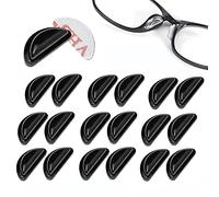 Eyeglass Nose Pads, 10 Pairs Adhesive Soft Silicone Anti-Slip Eyewear Nose Pads, Air Chamber, Air Cushions for Eyeglasses Eyeglass Sunglasses,3.5mm Black