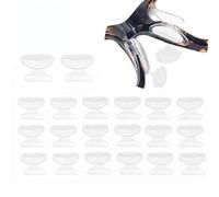 Eyeglass Nose Pads with Airbag, Adhesive Cushioned Butterfly Shape Anti-Slip Glasses Nose Pads for Glasses, Sunglasses and Eyewear,Thickness:1.8mm,Clear