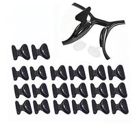 Eyeglass Nose Pads with Airbag, Adhesive Cushioned Butterfly Shape Anti-Slip Glasses Nose Pads for Glasses, Sunglasses and Eyewear,Thickness:2.8mm,Black