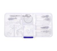 Eyeglass Repair Kit for Quick Fixes with Stainless Steel Screwdriver | Portable Box with Lid, Nose Pads Screws Ear Hook Storage Case the Go Repairs