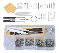 Eyeglass Repair Kit, Glasses Repair Kit with 500 Screws, Nose Pads for Eyeglasses, Tweezers and Cleaning Cloth for Eyeglass Sunglass Spectacles Watch Repair