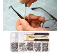 Eyeglass Repair Tool Set with Small Screw, Micro Screwdriver, Micro Screws, Micro Tiny Repair Screws, for Glasses, Sunglasses