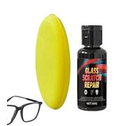 Eyeglass Scratch Remover,50g Yellowing Cleaner Balm,with Sponge Sunglasses Scratch Repair Kit | for Oxidation Marks Foggy Discoloration Clarity Daily Wear Resin
