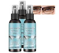 Eyeglass Scratch Remover Spray, Lens Repair Kit Restores Clarity, Removes Fine Scratches and Smudges, Cleaner for Prescription Eyeglasses, Sunglasses, Reading Glasses, Screens and Lenses (3PCS)