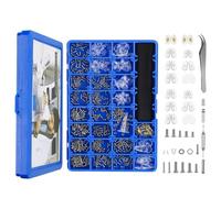 Eyeglass Spectacle Repair Kit, Glasses Repair Tool Kit 1000 Pcs with Mini Screws Included 3 in 1 Screwdriver, Screws Nuts, Silicone Nose Pads, Tweezer