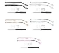 Eyeglass Temple Tips, 1 Pair Crystal Transparent,Leg Sunglasses Eyeglasses Metal Repair Eyewear Accessories