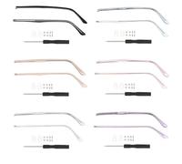 Eyeglass Temple Tips, Glasses Arm Replacement,1 Pair,Leg Sunglasses Eyeglasses Metal Repair Eyewear Accessories