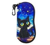 Eyeglasses Case, Zippered Soft Glasses Case Ultra Light Portable Sunglasses Pouch Travel Spectacle Cases Protective Eyewear Storage Bag with Belt Clip for Women Men