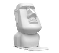 Eyeglasses Face Display Stand - Unique Stone Man Head Statue Glasses Stand,Multifunctional Mobile Phone Cradle Table Decoration Sculpture for Nightstand Desktop Bookshelf