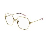Gucci GG1285O 001 Woman Optical frames Metal Gold Geometric