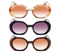 EYEGLSMST 3 PCS Fashion Oval Reading Sunglasses 1.5 for Women, UV400 Protection Reader Sunglasses, Outdoor Sun Readers, Suitable for Outdoor Work, Reading