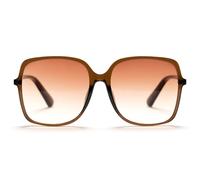 EYEGLSMST Oversized Fashion Square Reading Sunglasses for Women, Stylish Outdoor Sun Readers, Large UV400 Protection Reader Sunglasses, Suitable for People with Big Heads and Faces (Brown, 3.5)