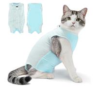 Eyein Cat Recovery Suit, Comfortable Cat Surgery Recovery Suit, Cone Collar Alternative for Female Male Cats, Kitten Onesie Pet Surgical Spay Recovery Suit for Abdominal Wound Skin Diseases(S)